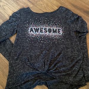 SO brand sweatshirt/sweater, black with sparkles and fun colors. Size 10